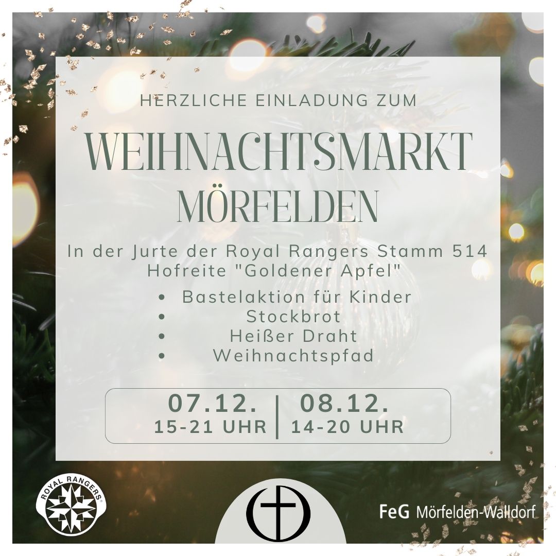 Grün Weiß Fotografisch Einfach Weihnachtsmarkt Instagram Post